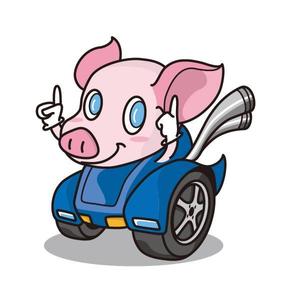 さんのドライブ×豚（ブー）を組み合わせたイメージキャラクター「ドライブゥ」のキャラクターデザインへの提案