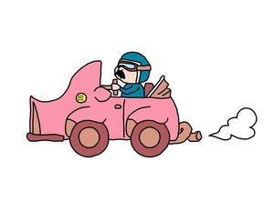 JUGEMU (JUGEMU)さんのドライブ×豚（ブー）を組み合わせたイメージキャラクター「ドライブゥ」のキャラクターデザインへの提案