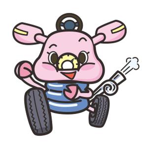 rausu555 (rausu55)さんのドライブ×豚（ブー）を組み合わせたイメージキャラクター「ドライブゥ」のキャラクターデザインへの提案