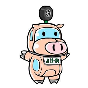 bokoboko (bokoboko729)さんのドライブ×豚（ブー）を組み合わせたイメージキャラクター「ドライブゥ」のキャラクターデザインへの提案