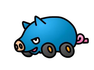 吉田 秀人 (yoshida-shoot)さんのドライブ×豚（ブー）を組み合わせたイメージキャラクター「ドライブゥ」のキャラクターデザインへの提案