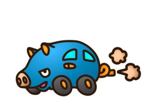 吉田 秀人 (yoshida-shoot)さんのドライブ×豚（ブー）を組み合わせたイメージキャラクター「ドライブゥ」のキャラクターデザインへの提案