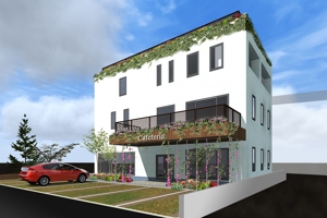 S.Watanabe (S-Watanabe)さんの住宅兼店舗ビルの緑化をテーマにした外観パースへの提案