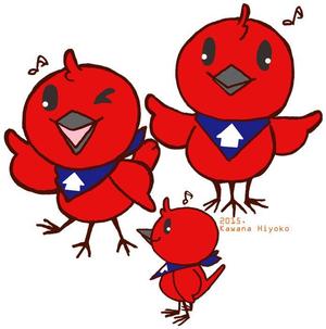 かわな　ひよこ (rakugakick_kawana)さんのカラス（八咫烏）のキャラクターデザインへの提案