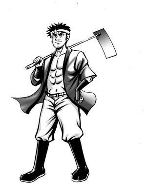 野村直樹 (nomututi)さんの祭装束と農家が合わさったようなイラストへの提案