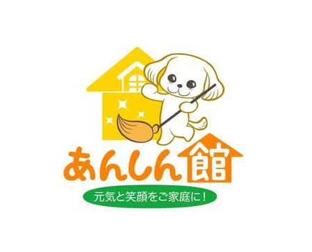 Sevenさんの事例 実績 提案 愛くるしい白い犬のキャラクターと家をモチーフにした背景 ロゴとキャッチフレーズ含む 15年02月25 クラウドソーシング ランサーズ