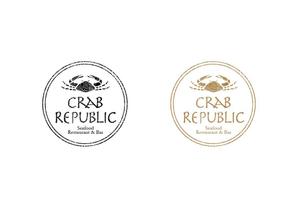 super-star (super-star)さんの新規出店するシーフードレストラン&バー、『Crab Republic』のロゴへの提案