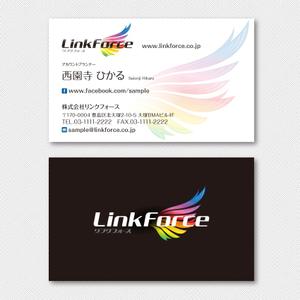 Rosetta (aoomae1588)さんの【当選確約】ネット広告会社「リンクフォース」の名刺デザインへの提案