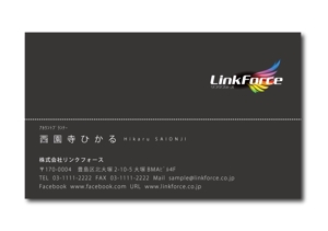 nezumiさんの【当選確約】ネット広告会社「リンクフォース」の名刺デザインへの提案