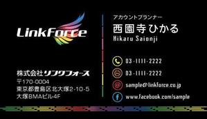 panda poet (panda_poet)さんの【当選確約】ネット広告会社「リンクフォース」の名刺デザインへの提案