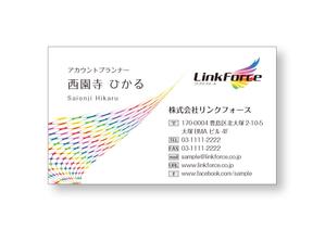 ryusen (ryusen)さんの【当選確約】ネット広告会社「リンクフォース」の名刺デザインへの提案