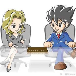 mone (Mone)さんのＰＲＥＳＩＤＥＮＴ　ＮＡＶＩ　社長ポータルサイトの社長キャラクターへの提案