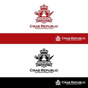 take5-design (take5-design)さんの新規出店するシーフードレストラン&バー、『Crab Republic』のロゴへの提案