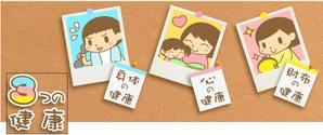 つむぎデザイン (mugimochi)さんのFacebookページ『3つの健康』のカバーとプロフィール画像の作成への提案