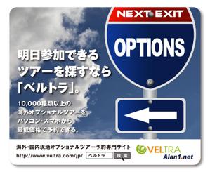 teck (teck)さんの【電車内広告】１万ツアー以上を販売する「現地オプショナルツアー専門サイト」の販促広告ステッカーへの提案