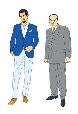 赤井信太 (akai_shinta)さんのお洒落な社長とダサい社長の比較イラストへの提案