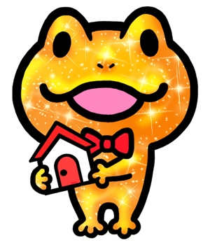 こずみ (kozumi)さんの金色のカエルのキャラクターデザインへの提案