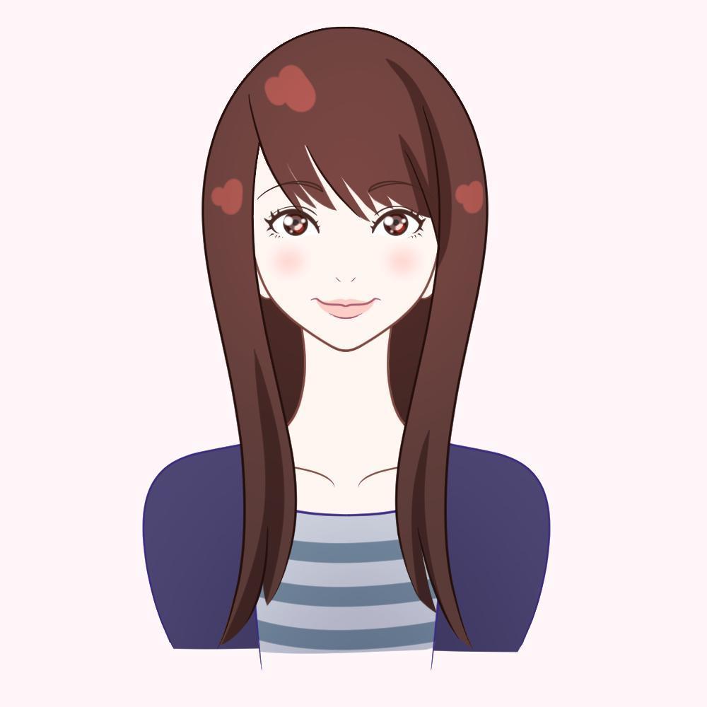 写真からイメージするオリジナルな女性イラスト