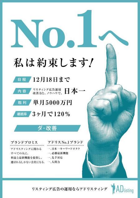 社内に貼りだす用のポスターデザイン A0サイズ の依頼 外注 ポスターデザイン 作成の仕事 副業 クラウドソーシング ランサーズ Id