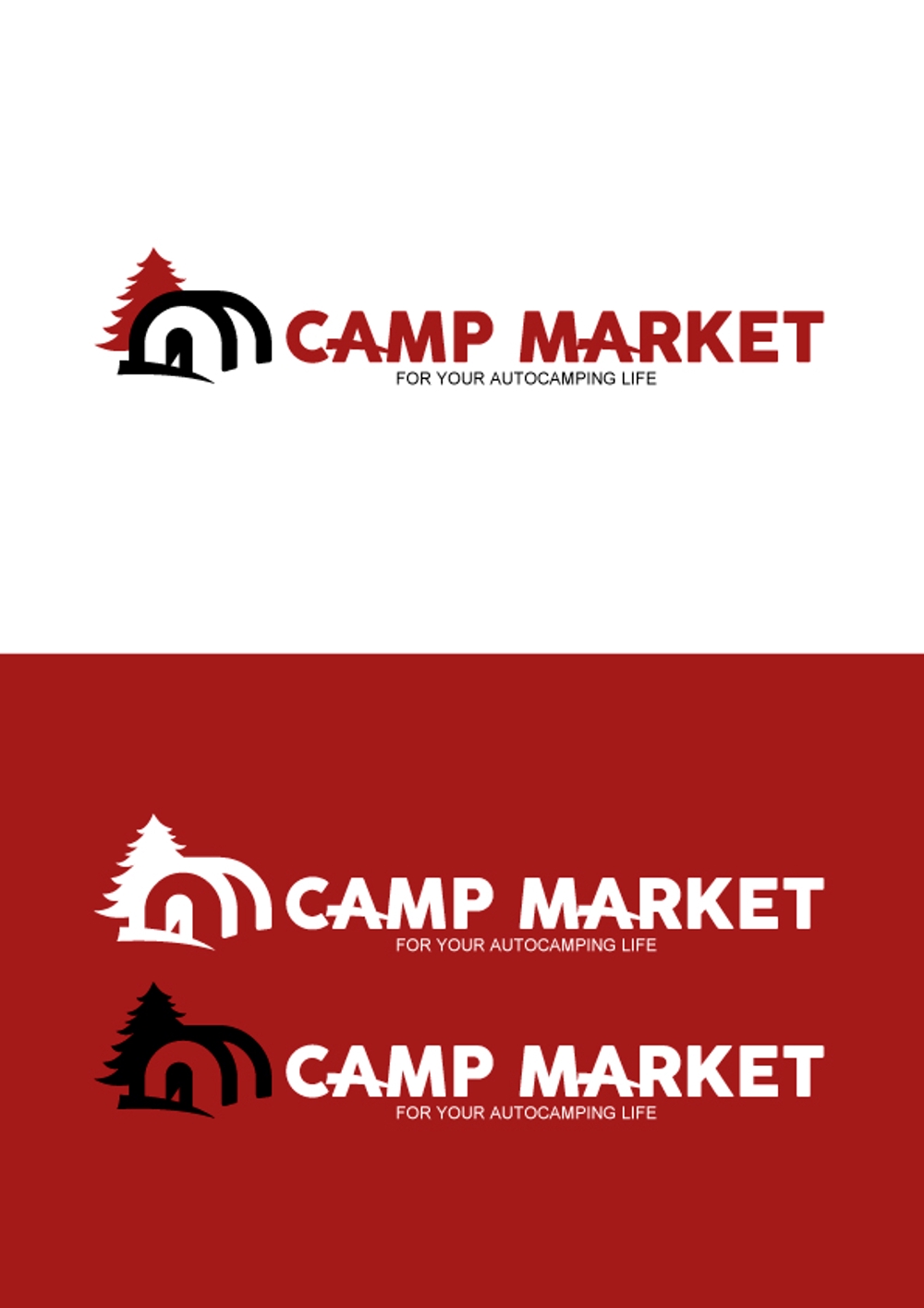 キャンプ用品店　「ＣＡＭＰ　ＭＡＲＫＥＴ」　の　ロゴ