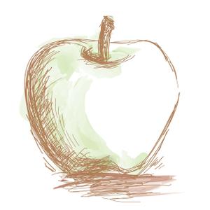 Tom (tomdes)さんのりんごのラベル　赤いりんごと緑のりんごへの提案