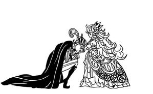 魔襲（バツ） ()さんのおとぎ話モチーフのシルエットイラストへの提案