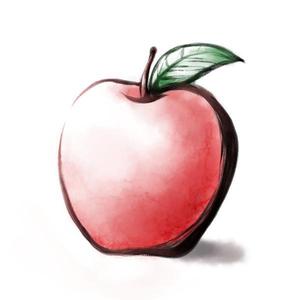 油井ゆい (Oilishism)さんのりんごのラベル　赤いりんごと緑のりんごへの提案