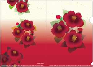 futaoA (futaoA)さんの椿の花を使ったクリアファイルのデザイン依頼への提案