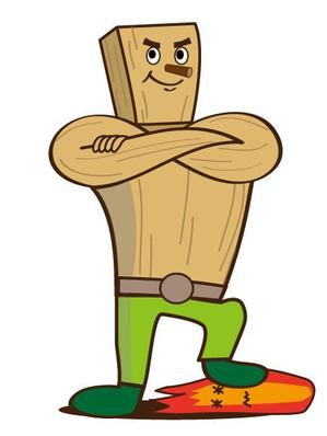 miraini (piraoka)さんの木材のキャラクターデザインへの提案