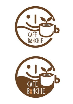 ながとも (tnjsuerte)さんのカフェインレスコーヒーショップ「カフェぼんちぃ」のロゴへの提案