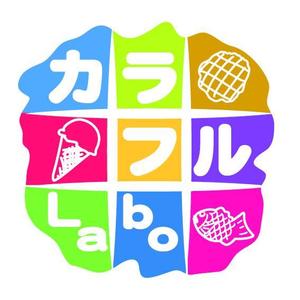 小澤聖一 (hijirhy)さんのワッフル＆アイスクリームショップ「カラフルLabo」のロゴへの提案