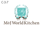 アリエルデザイン (ARIELDESIGN)さんの食を通じて世界と繋がる「M&J WorldKitchen」のロゴへの提案