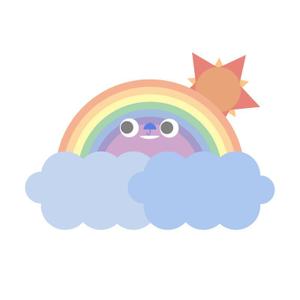 月魚子 ()さんの虹をテーマにしたキャラクターデザインへの提案