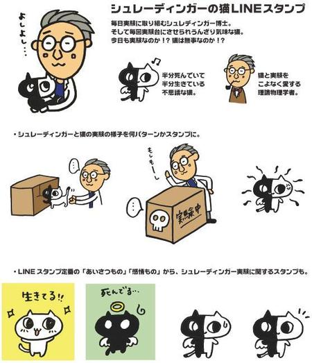 猫でゆるキャラのシュレーディンガーの猫lineスタンプ作成 総額15万円 コンペ5万円 残り10万円 の依頼 外注 Lineスタンプ作成の仕事 副業 クラウドソーシング ランサーズ Id