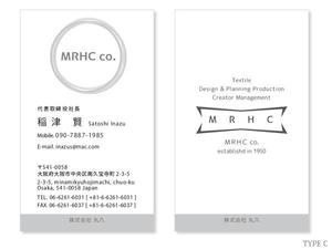 saobitさんのMRHC co.　　株式会社　丸八の名刺デザインへの提案