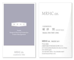 T-aki (T-aki)さんのMRHC co.　　株式会社　丸八の名刺デザインへの提案