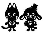 アキモト (akmt_mzr)さんの犬と猫がセットのキャラクターデザインへの提案