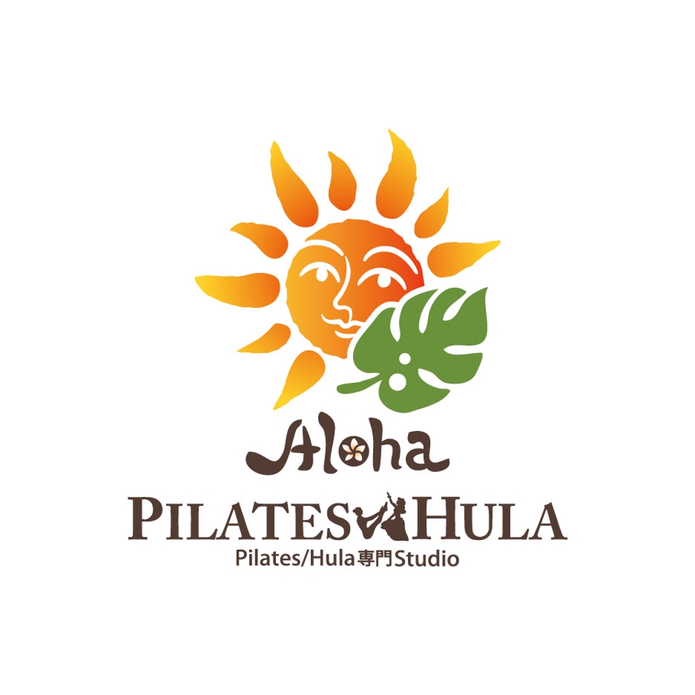 （商標登録なし）ピラティス兼フラダンススタジオ「Aloha Pilates.Aloha Hula」のロゴマーク