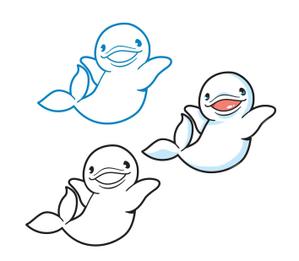 みど ()さんの【ご提案をお願いします！】愛嬌たっぷりの白イルカ「ベルーガ」のイラストへの提案