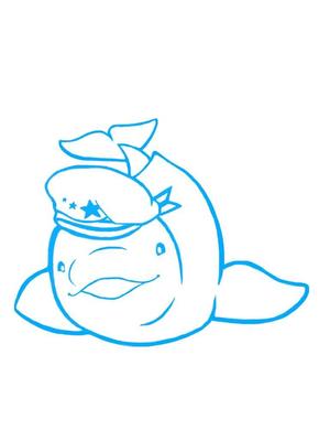 Rie (R-i-e)さんの【ご提案をお願いします！】愛嬌たっぷりの白イルカ「ベルーガ」のイラストへの提案