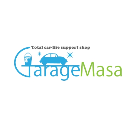 今泉友好 (Kiwami)さんのトータルカーライフサポートショップ(カールームクリーニングが売りのショップ)「Garage Masa」のロゴへの提案