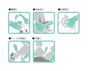 pocomo (pocomo)さんの＜急募＞使い切り手袋の特徴を表現したイラスト5点への提案