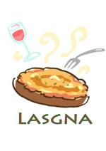 sarutoraさんのOPEN以来、20年愛され続ける名物ラザニアのイラストへの提案