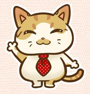 はざくみ (hazakumi)さんの会社のかわいい看板猫のイラスト化への提案