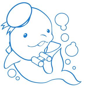 平 ()さんの【ご提案をお願いします！】愛嬌たっぷりの白イルカ「ベルーガ」のイラストへの提案