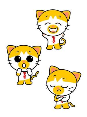 上地桃子 (momo-u)さんの会社のかわいい看板猫のイラスト化への提案