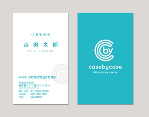 k310 (k310)さんのITベンチャー企業「casebycase」の名刺デザインへの提案