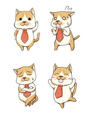 冬坂 ()さんの会社のかわいい看板猫のイラスト化への提案