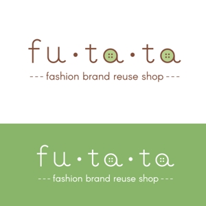 キシャバ ユーコ (angelstella)さんのブランドアパレルリユースSHOP「fu・ta・ta」のロゴデザインへの提案