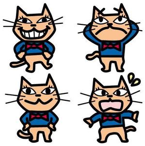 peckerさんの会社のかわいい看板猫のイラスト化への提案